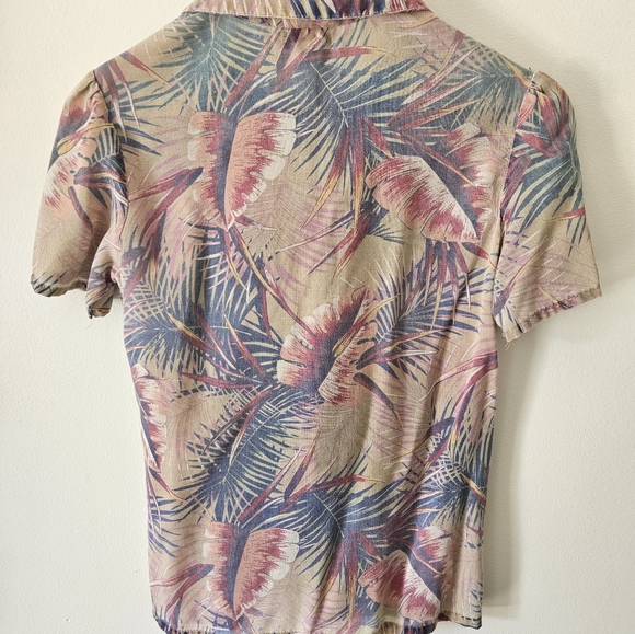 Vintage tropical print blouse - Picture 7 of 7